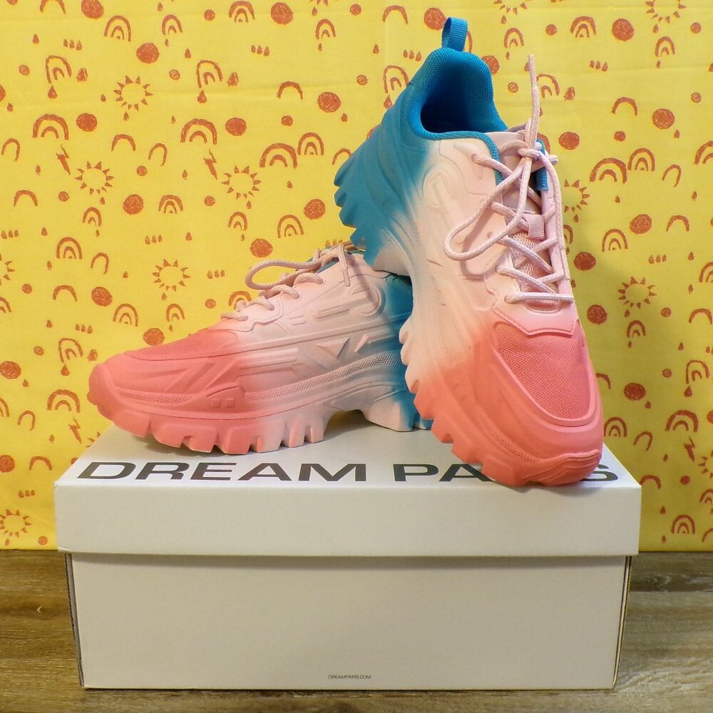 DREAM PAIRS Women's Rainbow Sneakers Size 9.5 with Original Box
